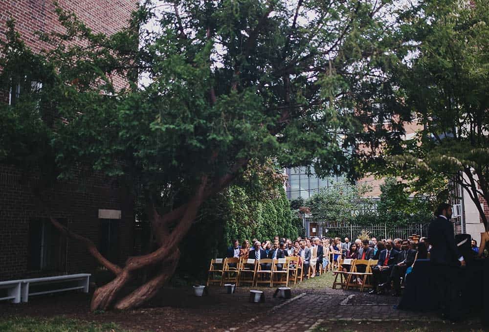 outdoor ceremony at the Brooklyn Society for Ethical Culture Brooklyn