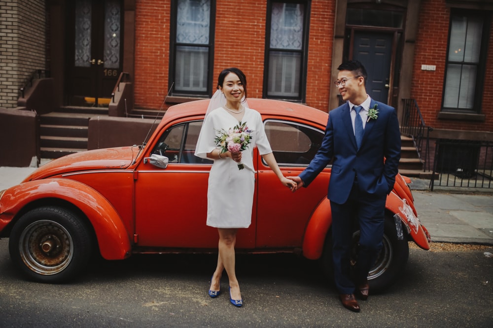 intimate wedding at Naturally Delicious, Brooklyn