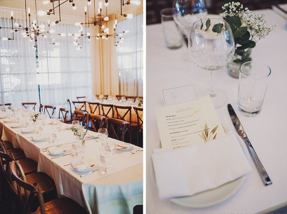 intimate wedding at Maiella in Queens, NY