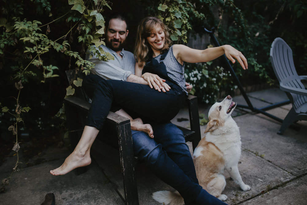 home engagement shoot